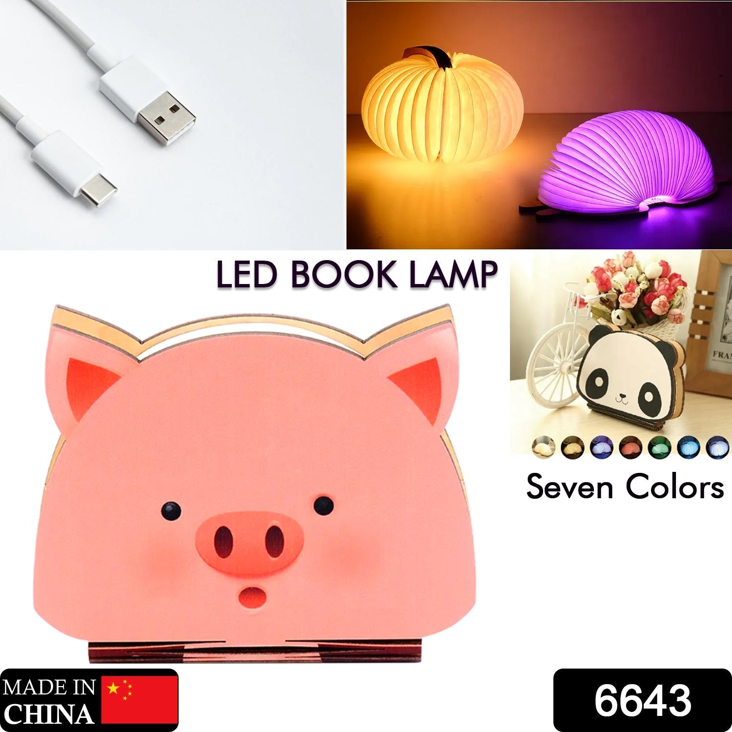 6643 Piglet Shape Book Lamp Animal Led Book Lamp Christmas Gift Light RGB Colors Custom Gift Book Lamp 6643 Piglet Shape Book Lamp Animal Led Book Lamp Christmas Gift Light RGB Colors Custom Gift Book Lamp